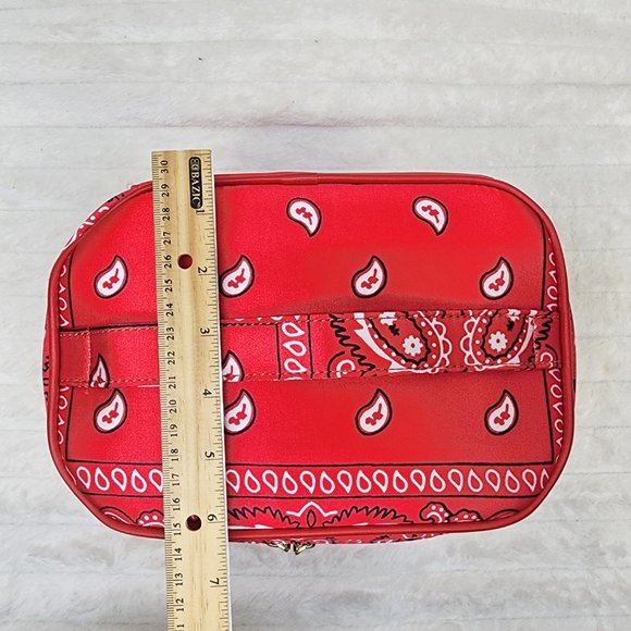 Blue Or Black Bandana Hard Case Make - Up Bag Purse Set of 3 per color - Picture 10 of 16